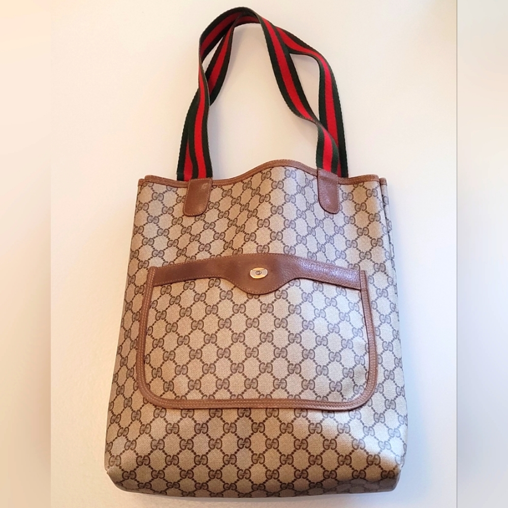 GUCCI GG Monogram Supreme Canvas Vertical TOTE